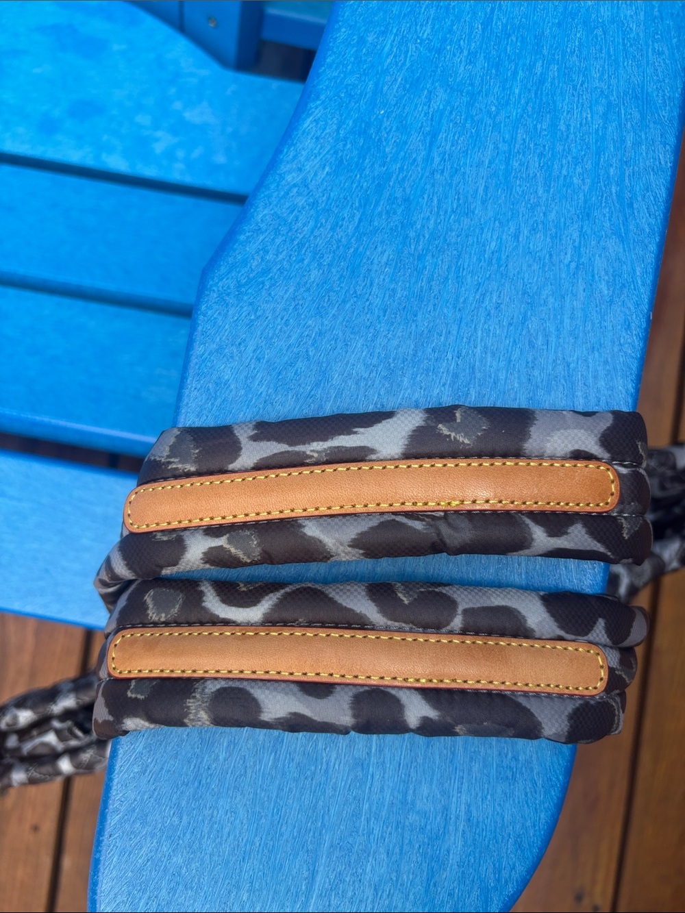 MZ Wallace Gray Quilted Tote with Leopard Print Pouch - Picture 9 of 11